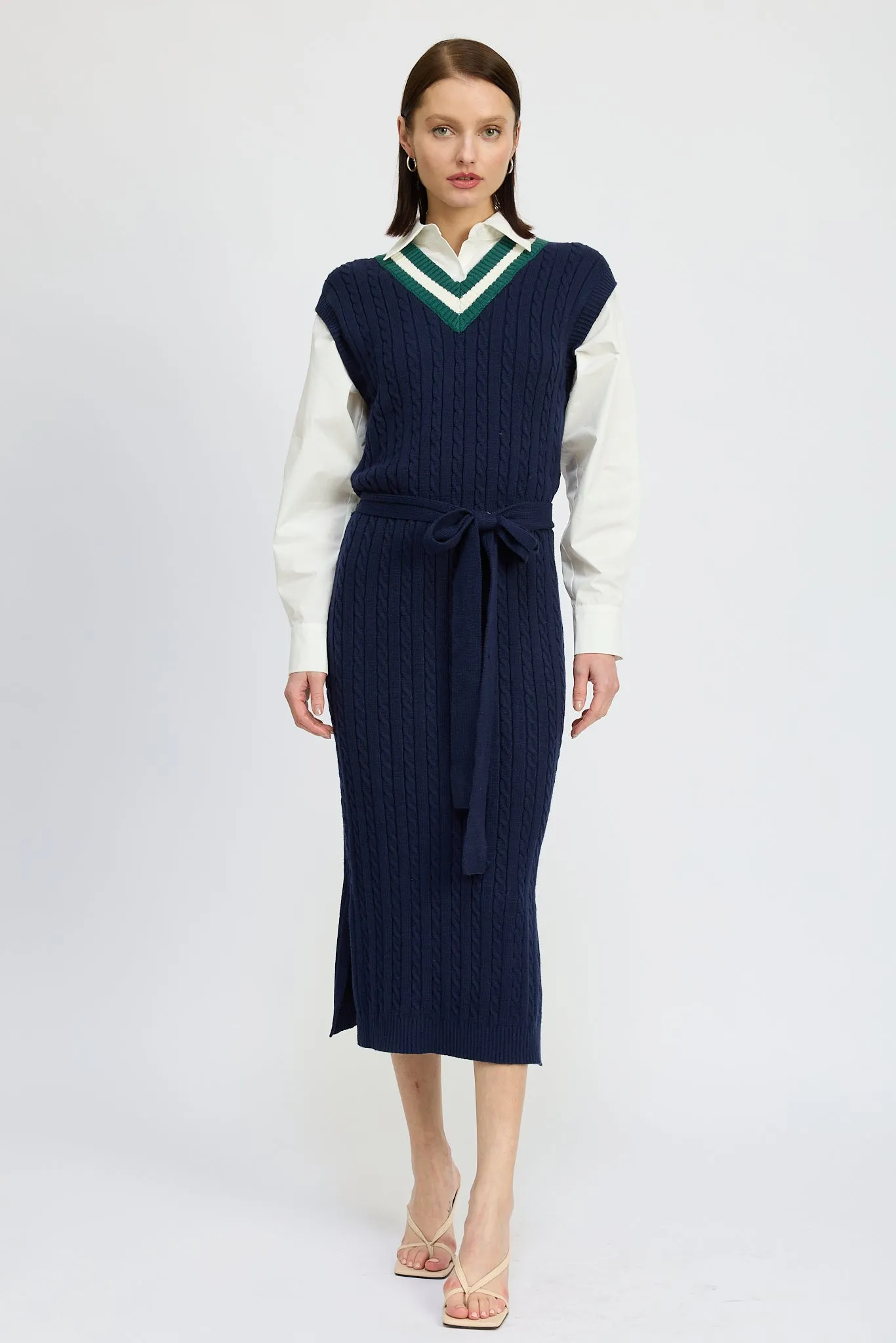 Spencer Mixed Media Midi Dress sold by En Saison
