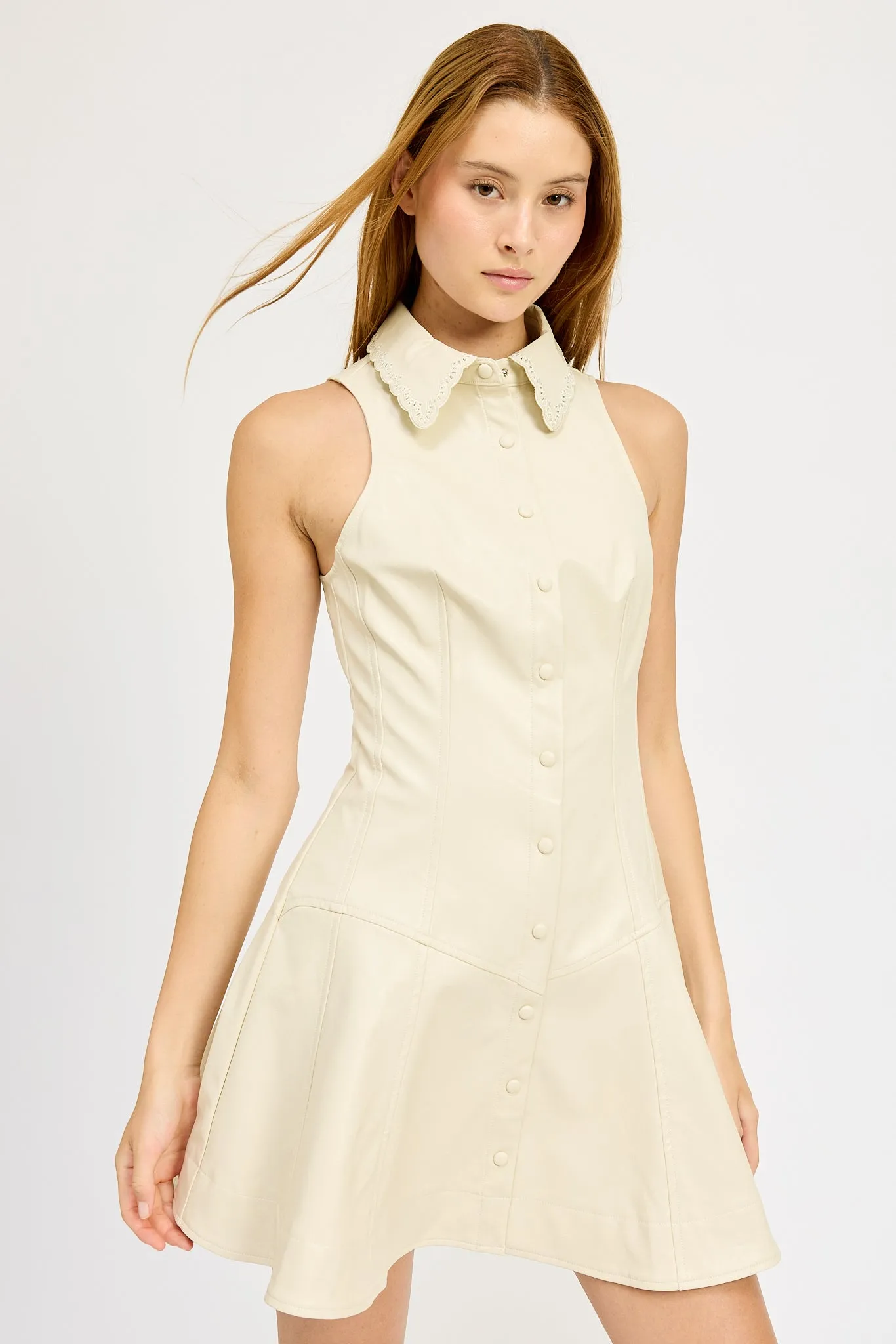 Barrett Faux Leather Mini Dress sold by En Saison product image thumbnail 4