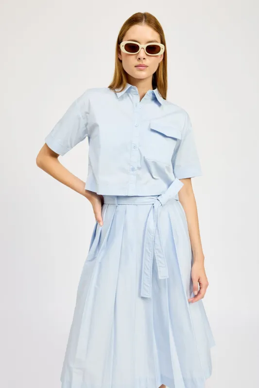 Abigal Button Top And  Bralette Set sold by En Saison