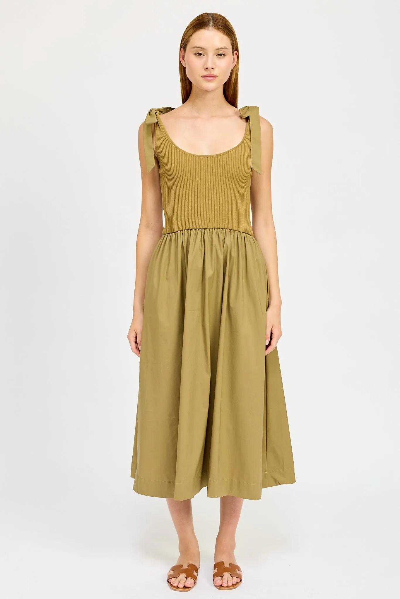 Wren Mixed Media Midi Dress sold by En Saison