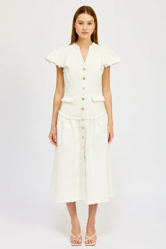 Oaklynn Denim Midi Dress sold by En Saison