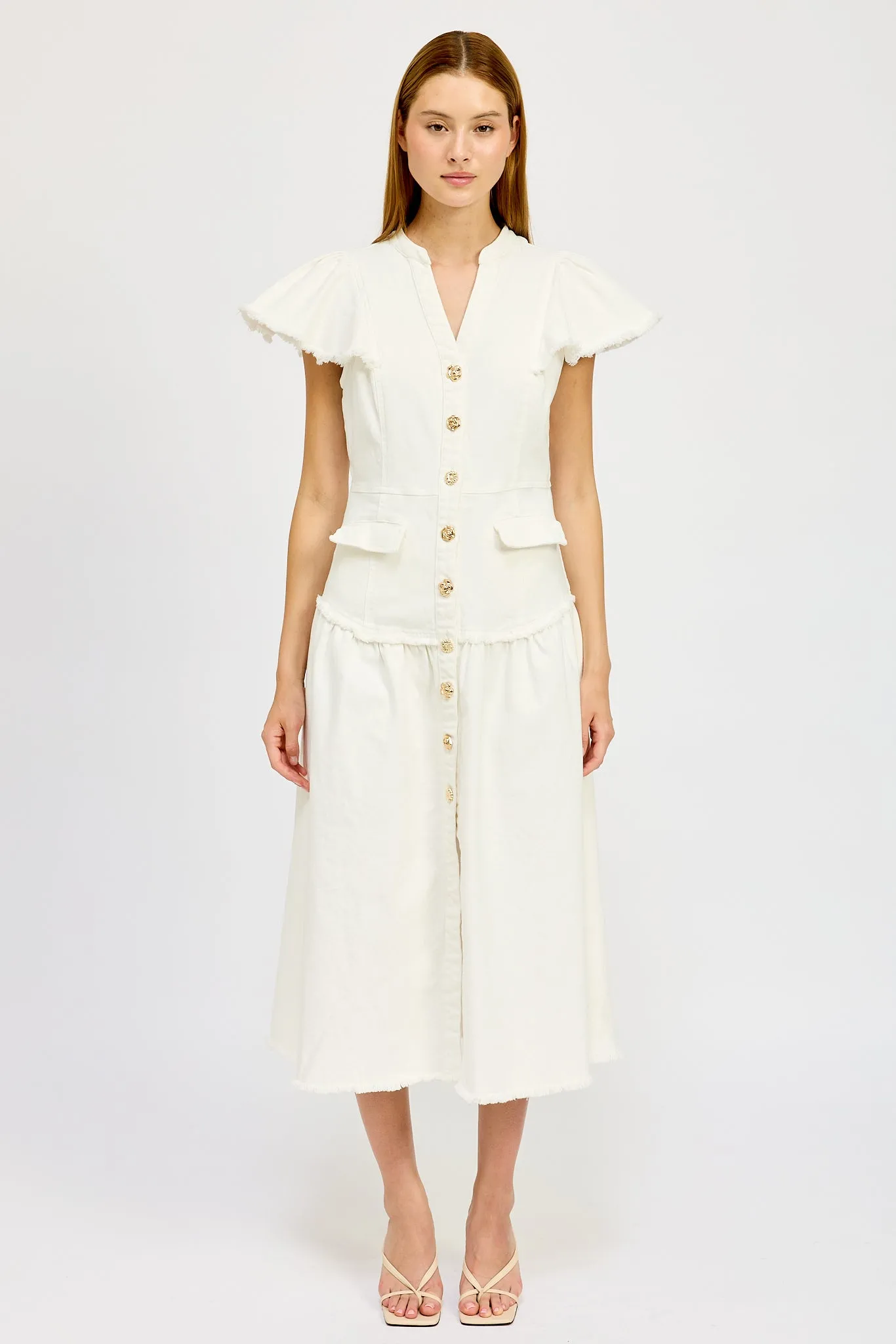 Oaklynn Denim Midi Dress sold by En Saison