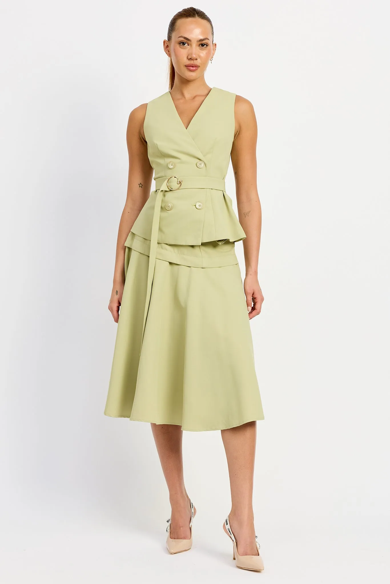 Ryleigh Belted Vest sold by En Saison product image thumbnail 4