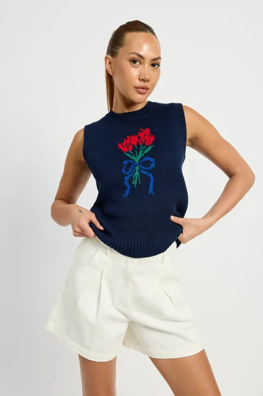 Juniper Knit Sweater Vest sold by En Saison