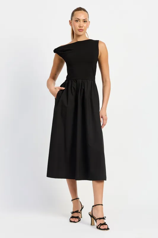 Parker Mixed Media Midi Dress sold by En Saison