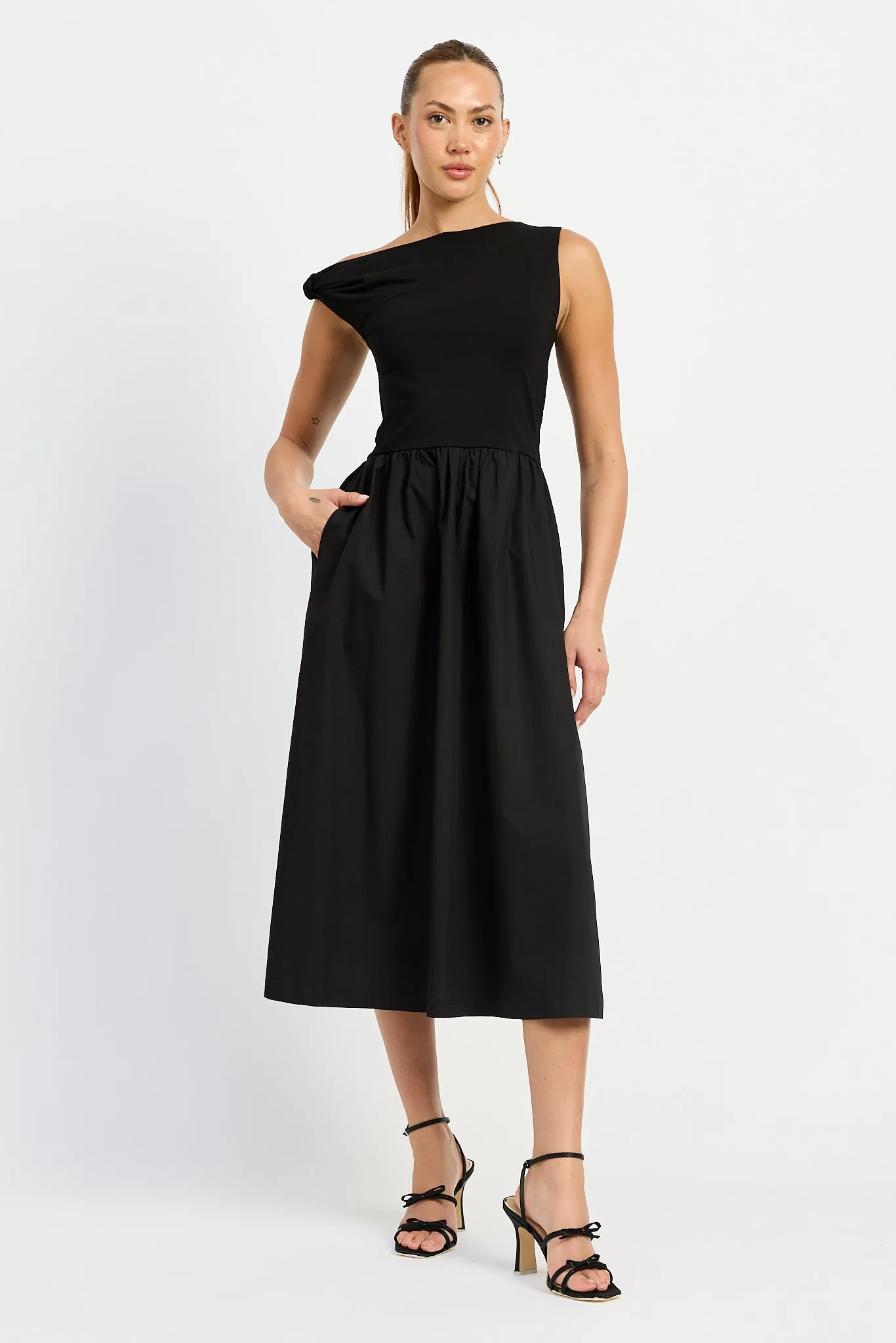 Parker Mixed Media Midi Dress sold by En Saison