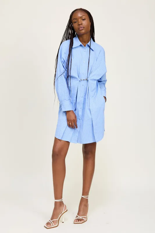 Lilith Stripe Mini Shirt Dress sold by En Saison
