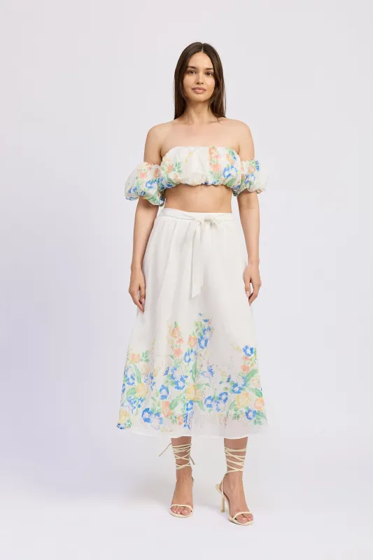 Julia Midi Skirt sold by En Saison