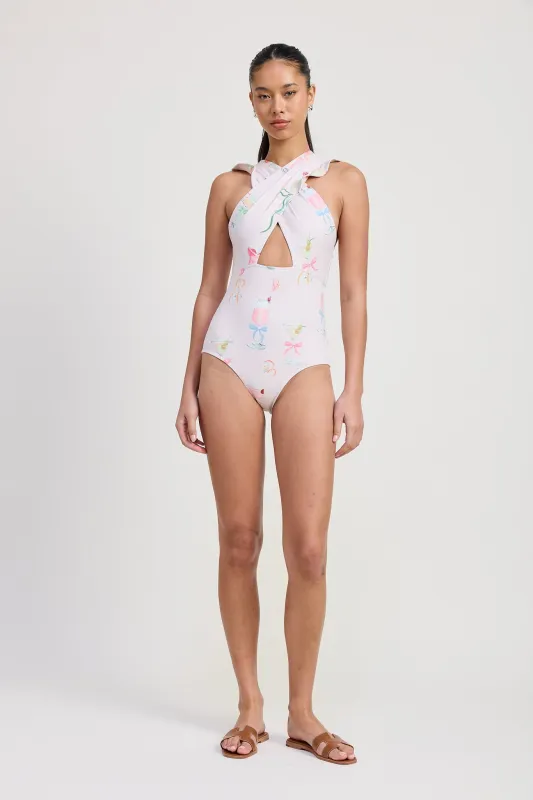 Mia Ruffle One-Piece Swimsuit made by En Saison
