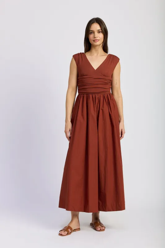 Emma Mixed Media Midi Dress sold by En Saison