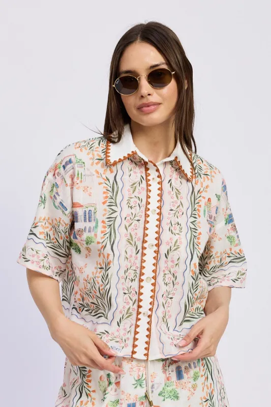 Alaia Linen Top sold by En Saison