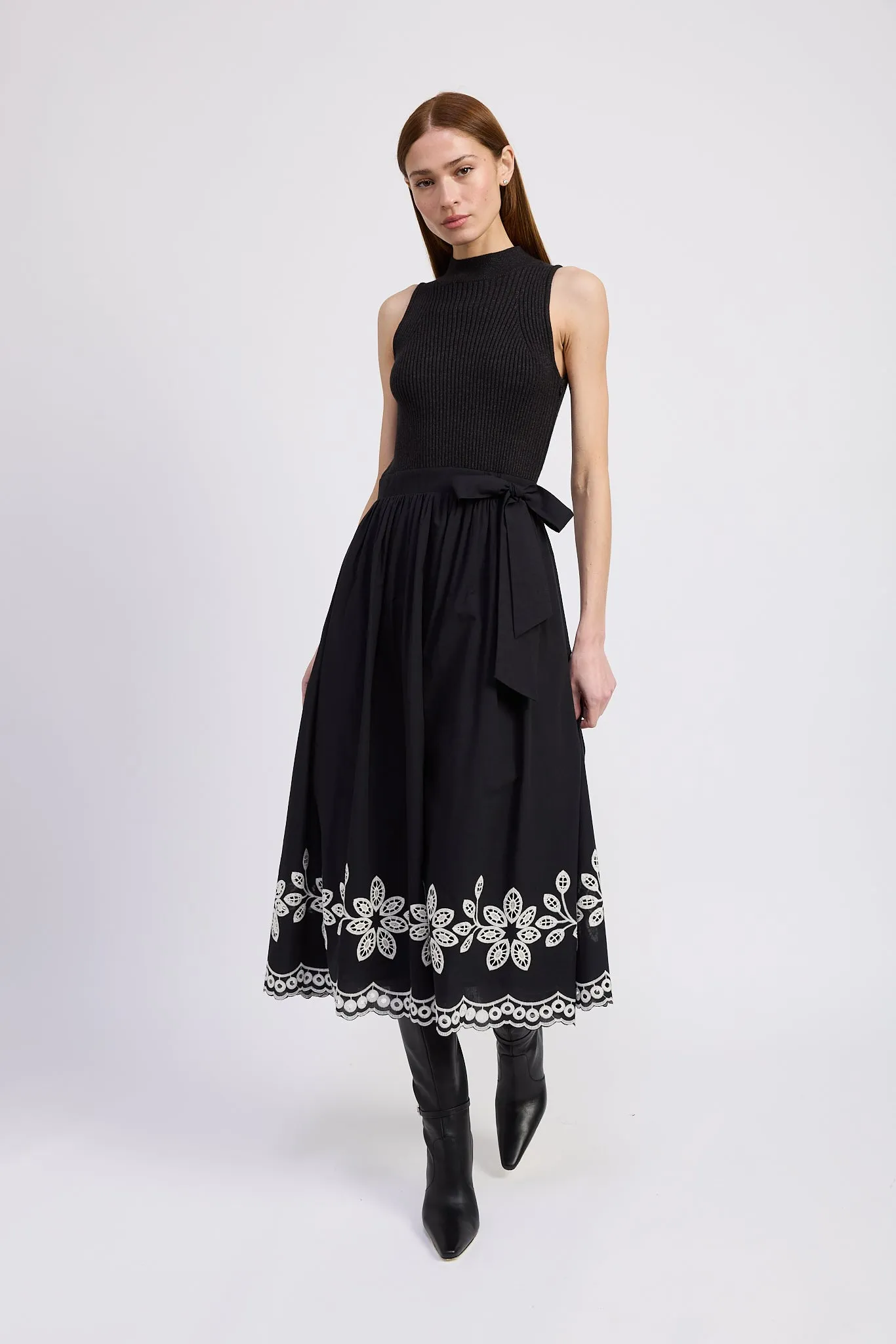 Isidora Mixed Media Midi Dress sold by En Saison product image thumbnail 2