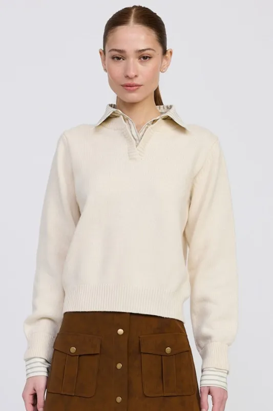 Azra Mixed Media Sweater made by En Saison