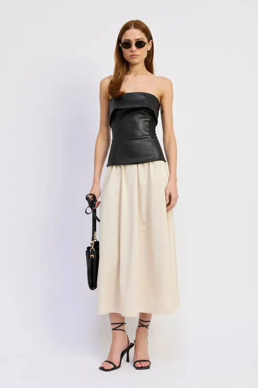 Essence Mixed Media Midi Dress made by En Saison