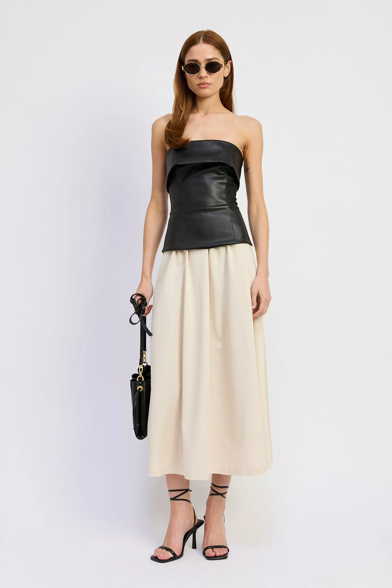 Essence Mixed Media Midi Dress sold by En Saison