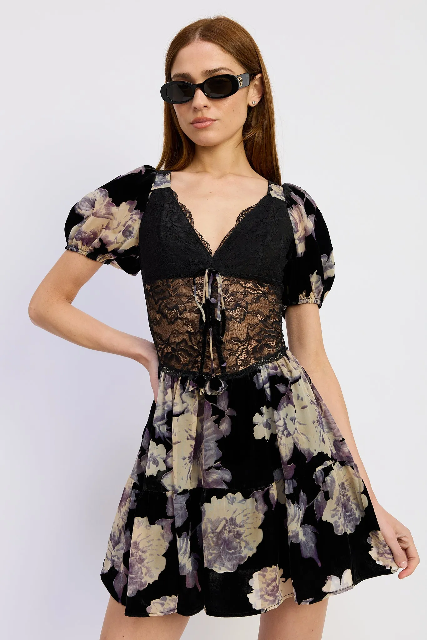 Rowan Mixed Media Mini Dress sold by En Saison product image thumbnail 4