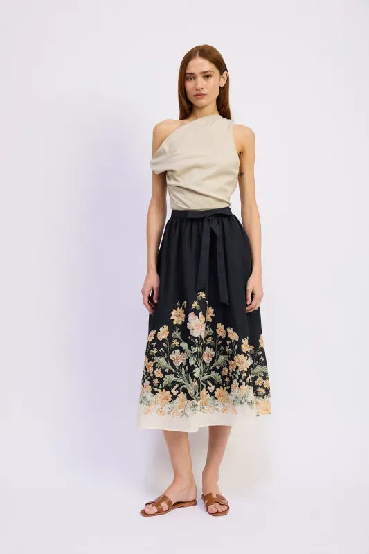 Iris Midi Skirt sold by En Saison