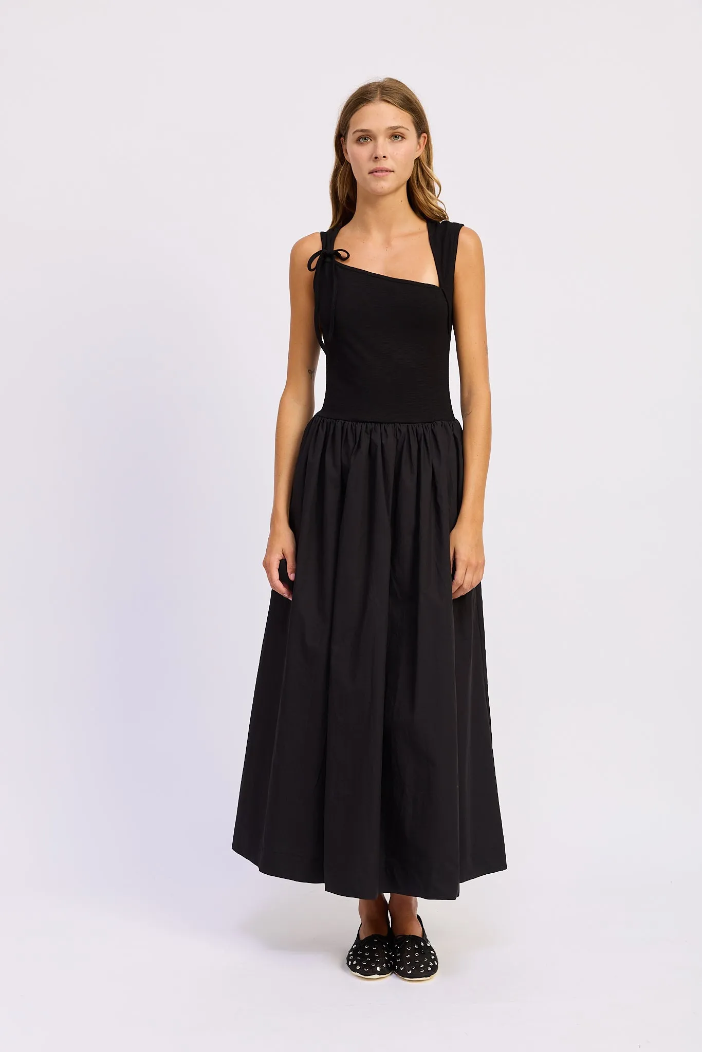 Sloane Mixed Media Maxi Dress sold by En Saison