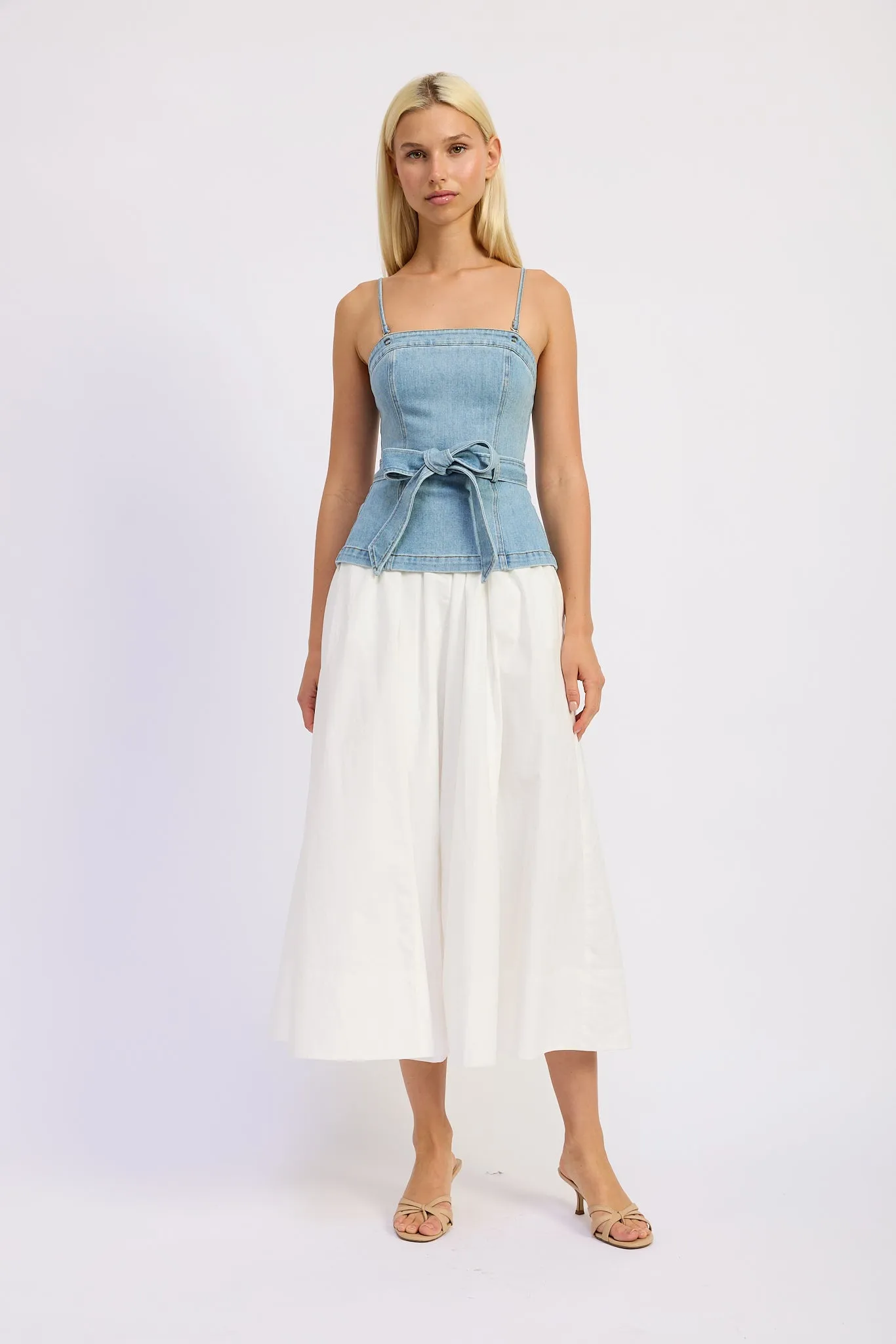 Harlow Denim Midi Dress sold by En Saison