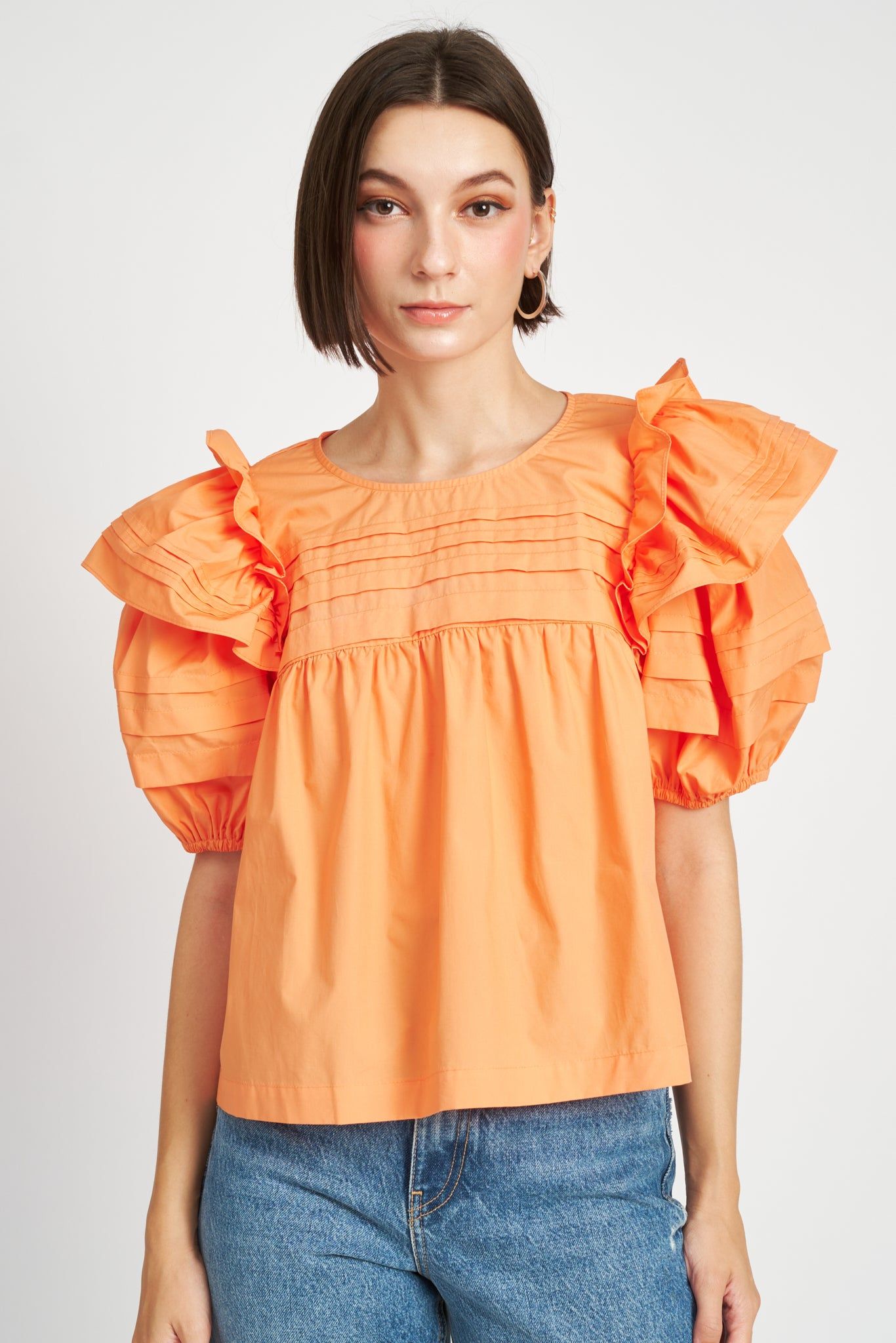 Nessa Pleated Top sold by En Saison