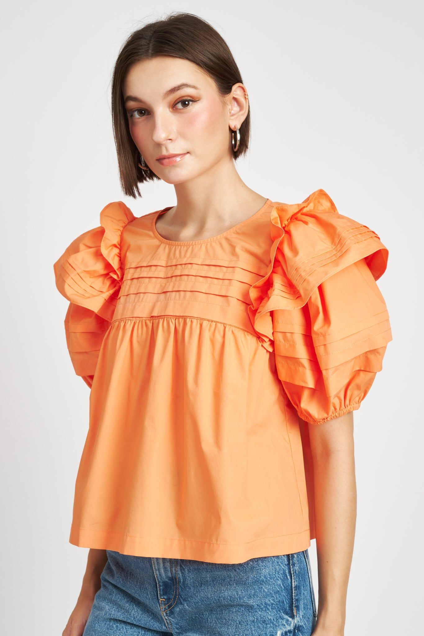 Nessa Pleated Top sold by En Saison product image thumbnail 2