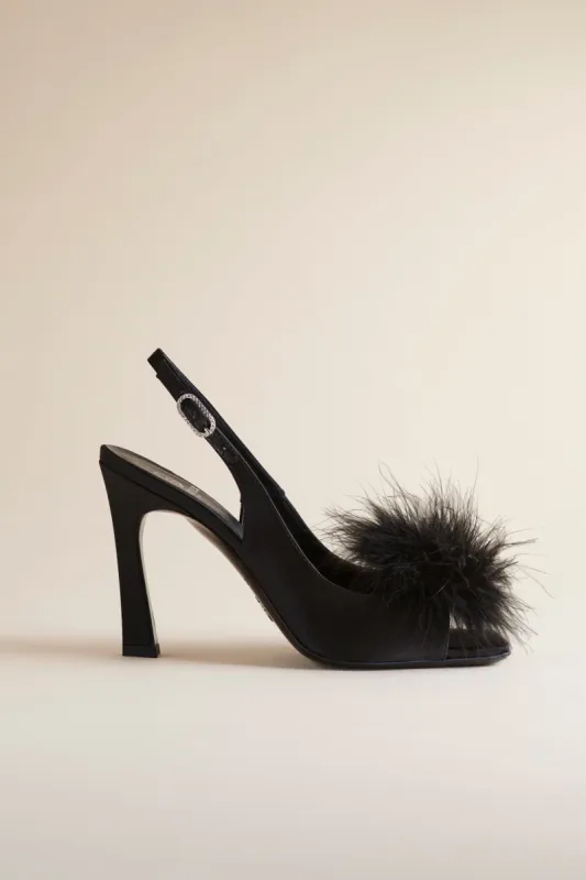 Holly Pump in Midnight Satin sold by Brother Vellies