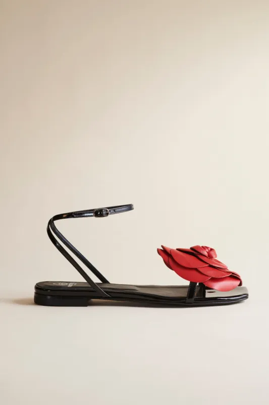 Lilia Flat Sandal in Rose sold by Brother Vellies