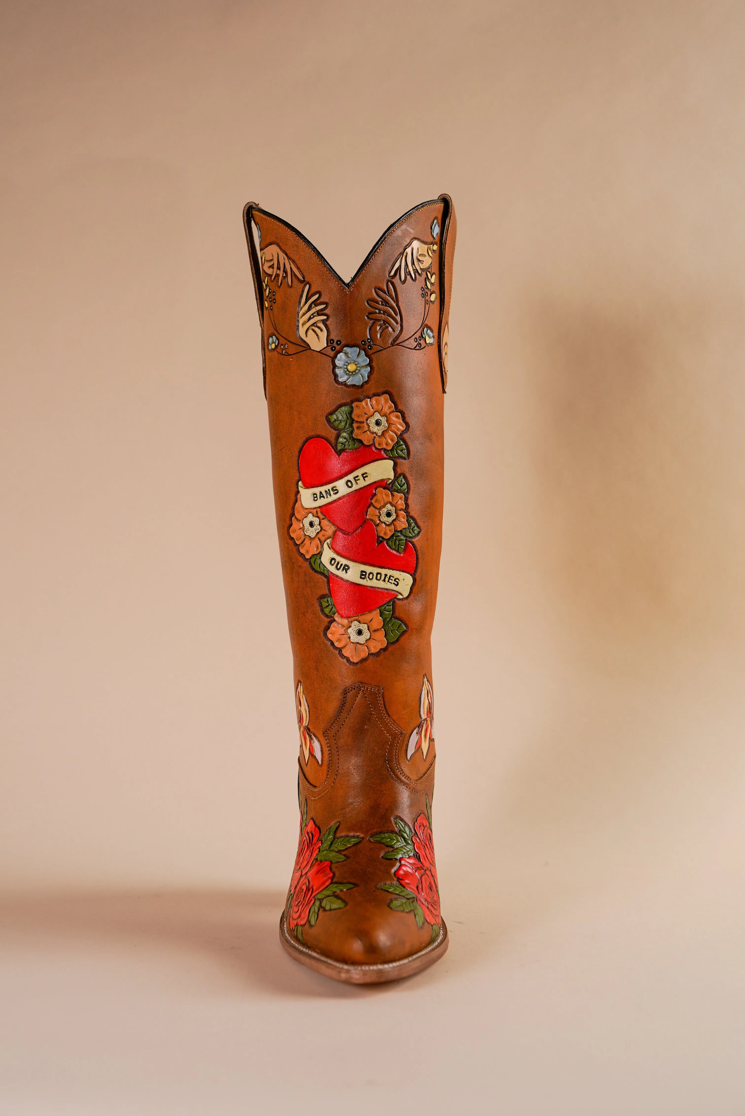 My Body My Choice Doodle Cowboy Boot in Caramel sold by Brother Vellies product image thumbnail 2