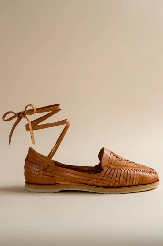 Lace Up Huarache in Nutmeg sold by Brother Vellies