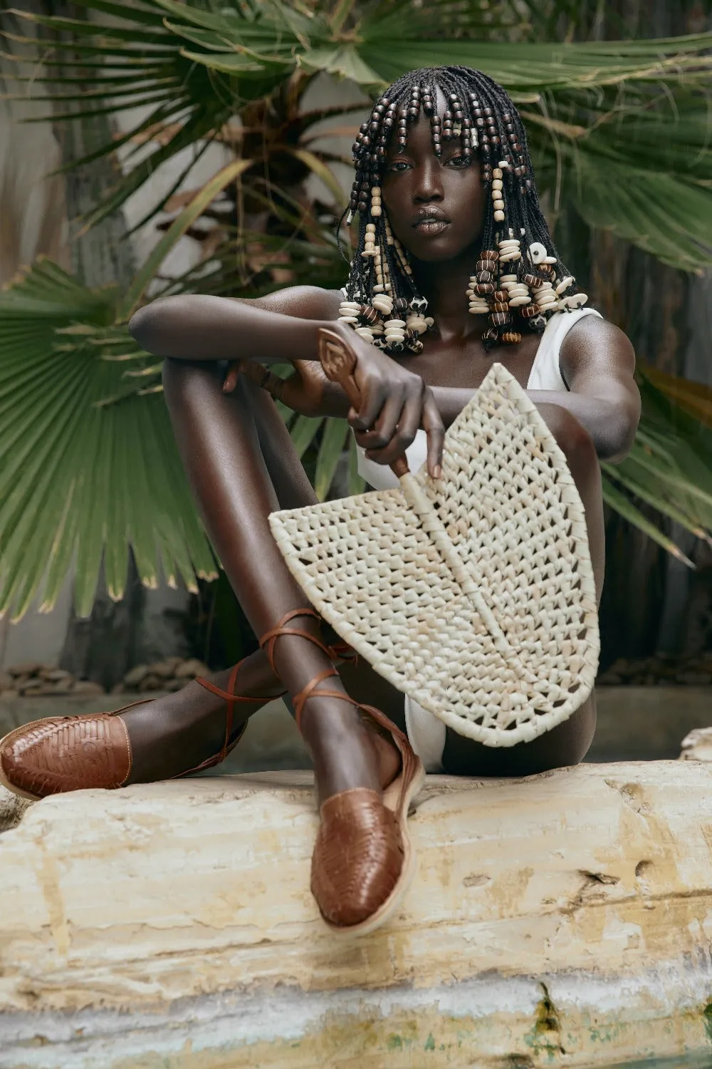 Lace Up Huarache in Nutmeg sold by Brother Vellies product image thumbnail 4