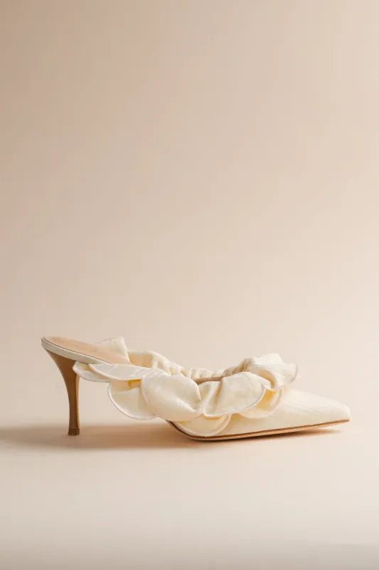 Stell Mule in Ivory sold by Brother Vellies