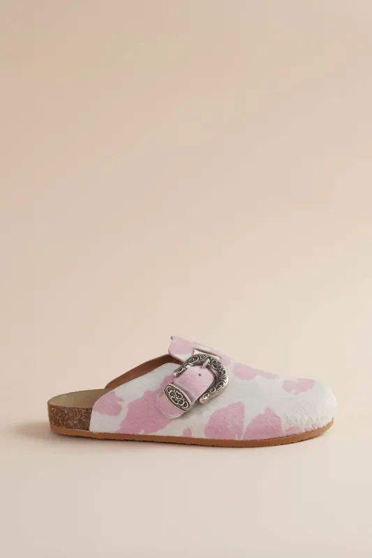Women's Greg Shoe in Strawberry Cow sold by Brother Vellies