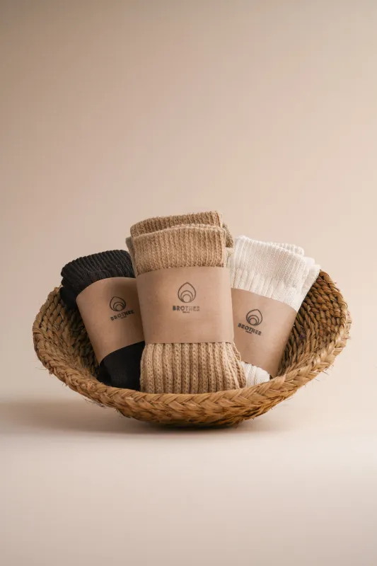 Cloud Sock Bundle - Caffe Latte sold by Brother Vellies