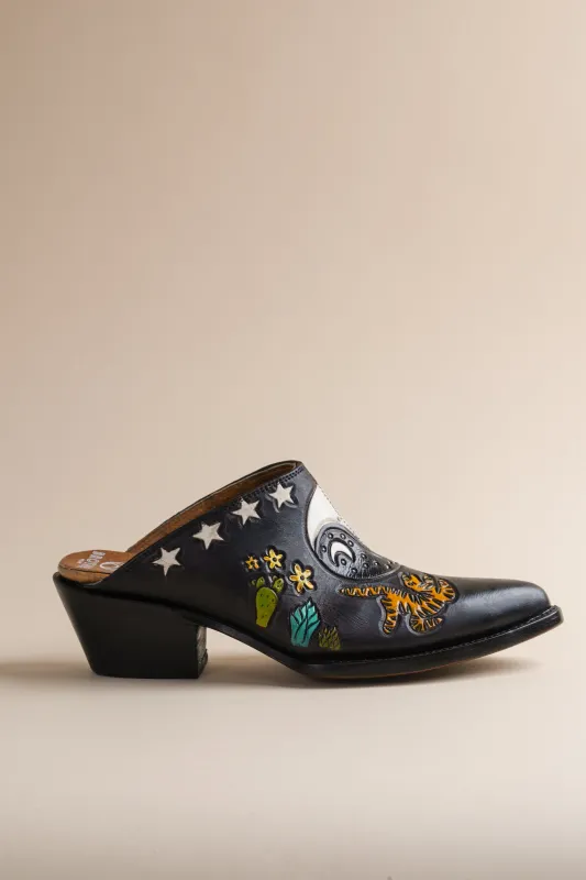 Yin Yang Doodle Mule sold by Brother Vellies