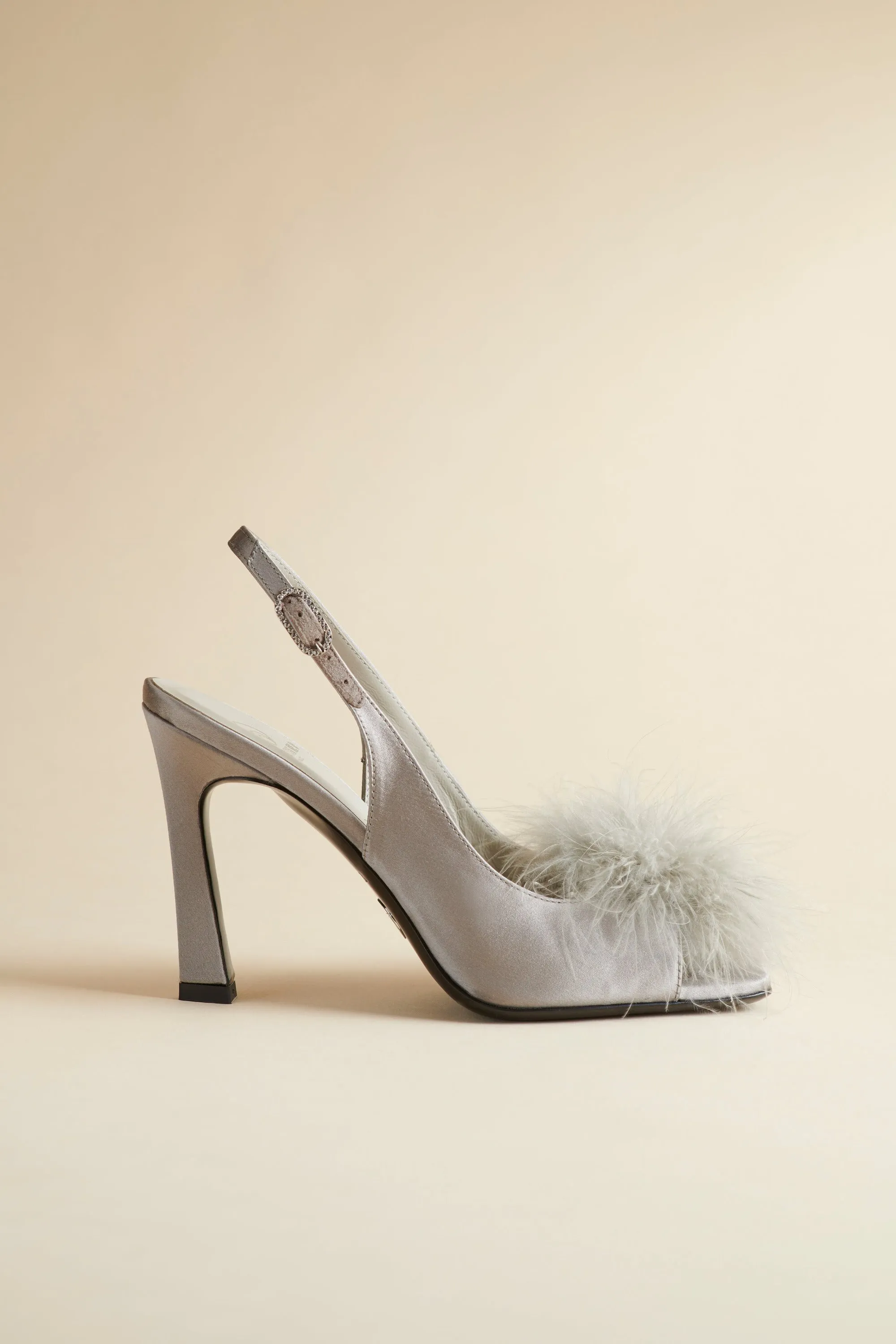 Holly Pump in Grey Satin sold by Brother Vellies product image thumbnail 2