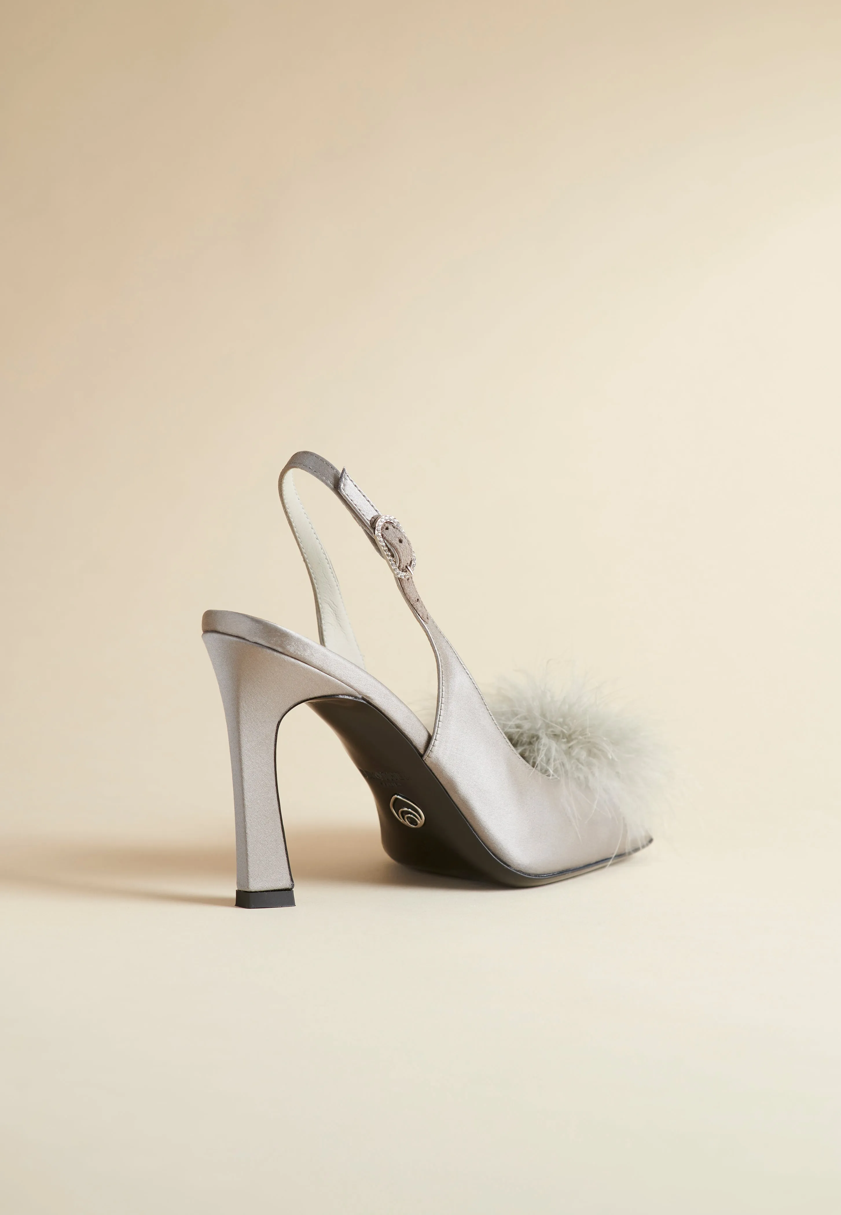 Holly Pump in Grey Satin sold by Brother Vellies product image thumbnail 3