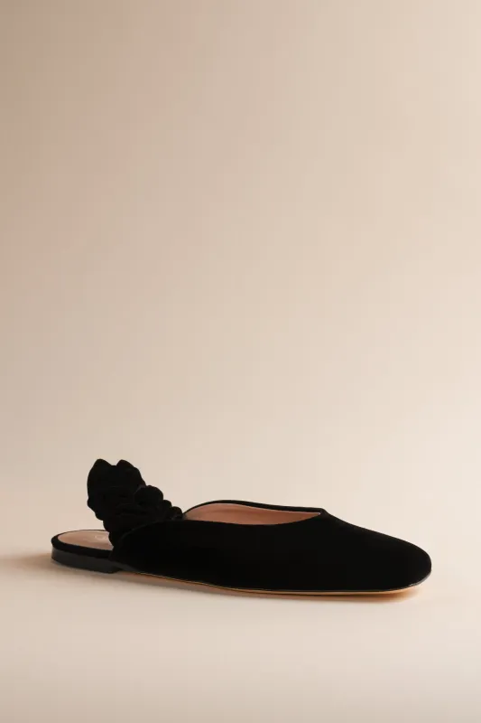 Mia Flat in Midnight sold by Brother Vellies