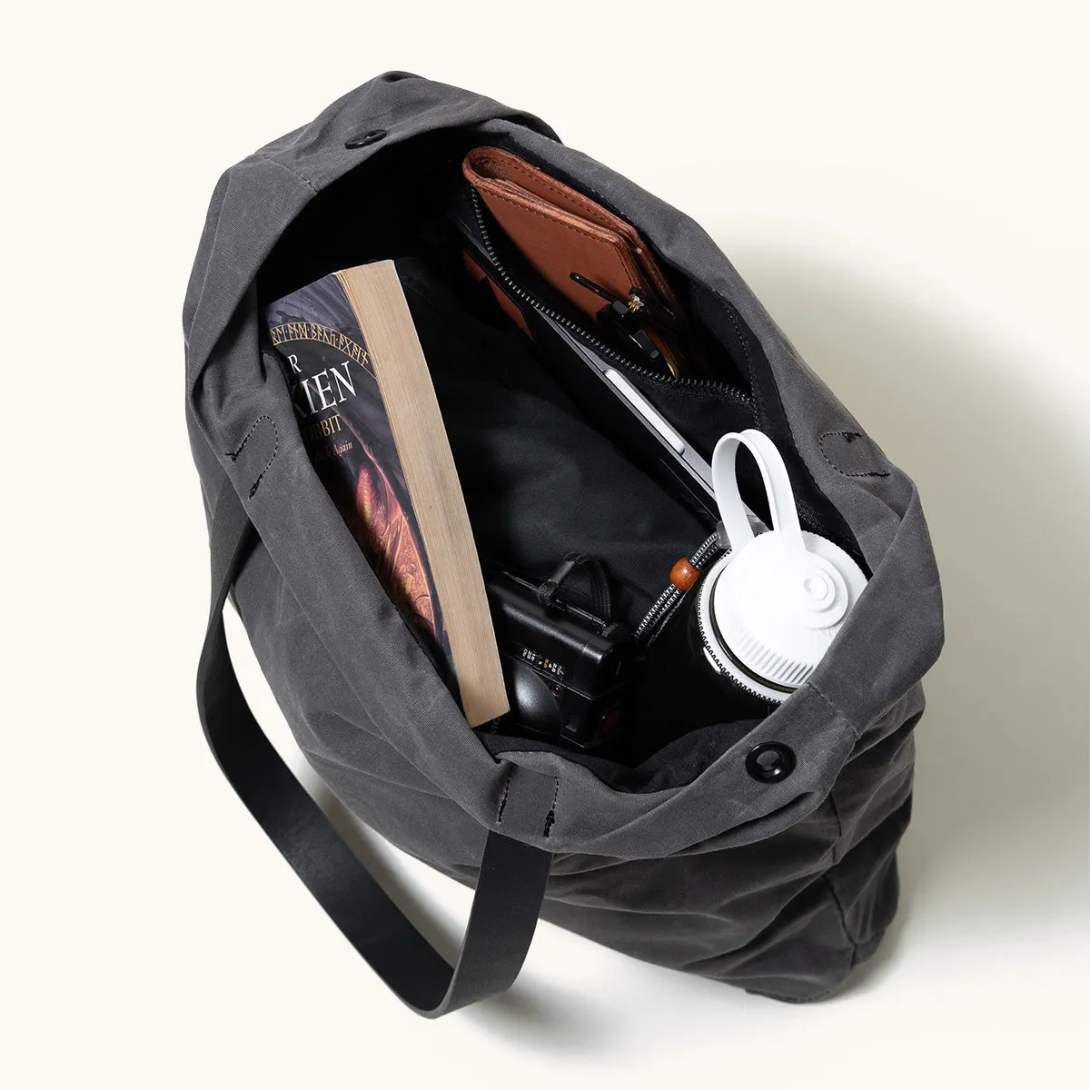 Simple Tote - Slate Grey (Waxed Canvas) sold by Tanner Goods product image thumbnail 2