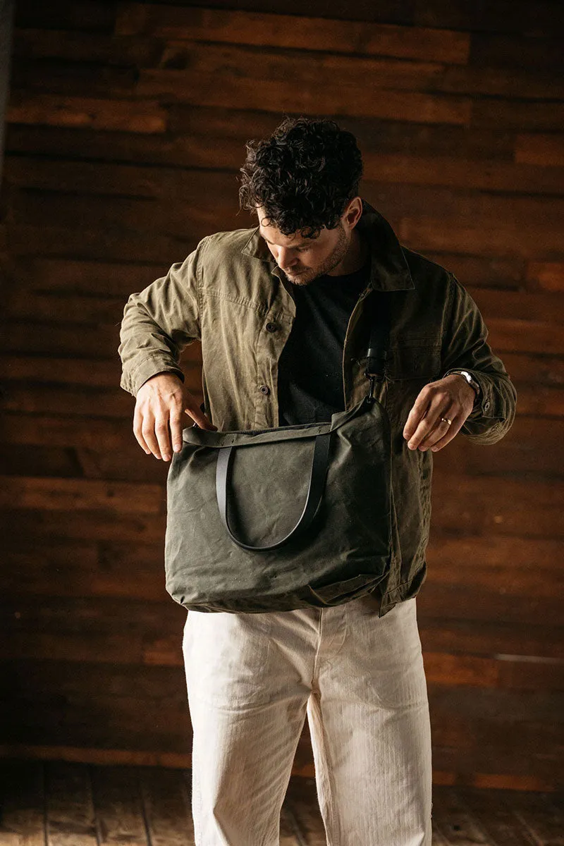 Simple Tote - Juniper Green (Waxed Canvas) sold by Tanner Goods product image thumbnail 3