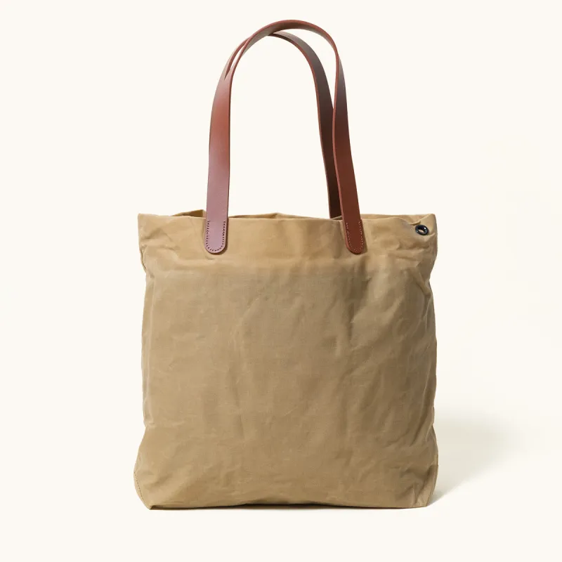 Simple Tote - Utility Tan (Waxed Canvas) sold by Tanner Goods