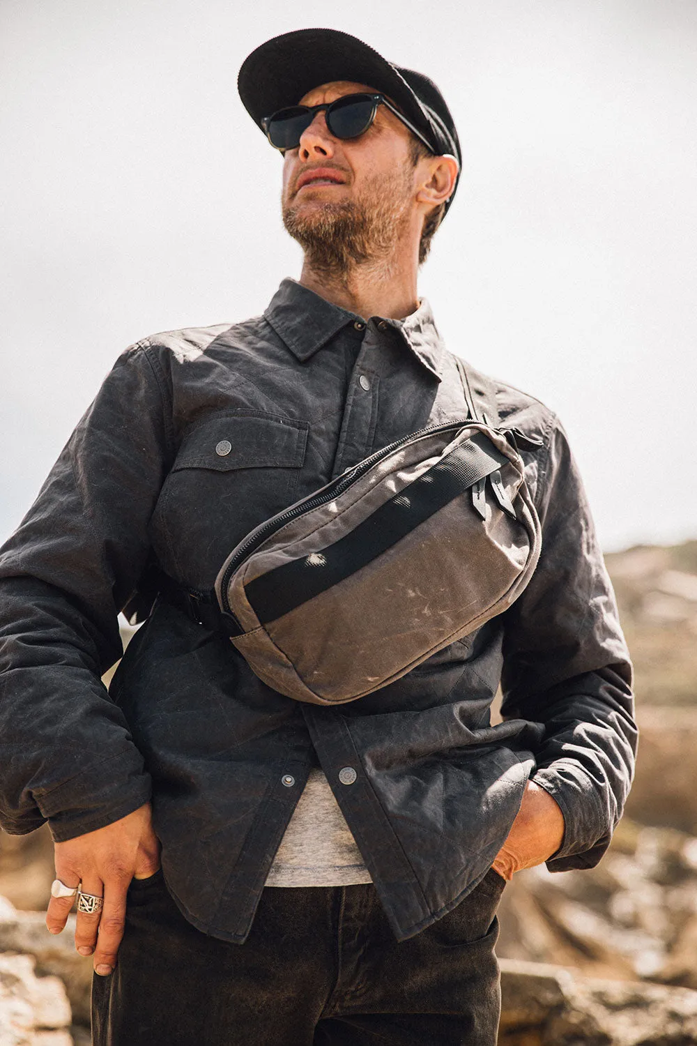 Canyon Crossbody Pack - Slate Grey (Waxed Canvas) sold by Tanner Goods product image thumbnail 4