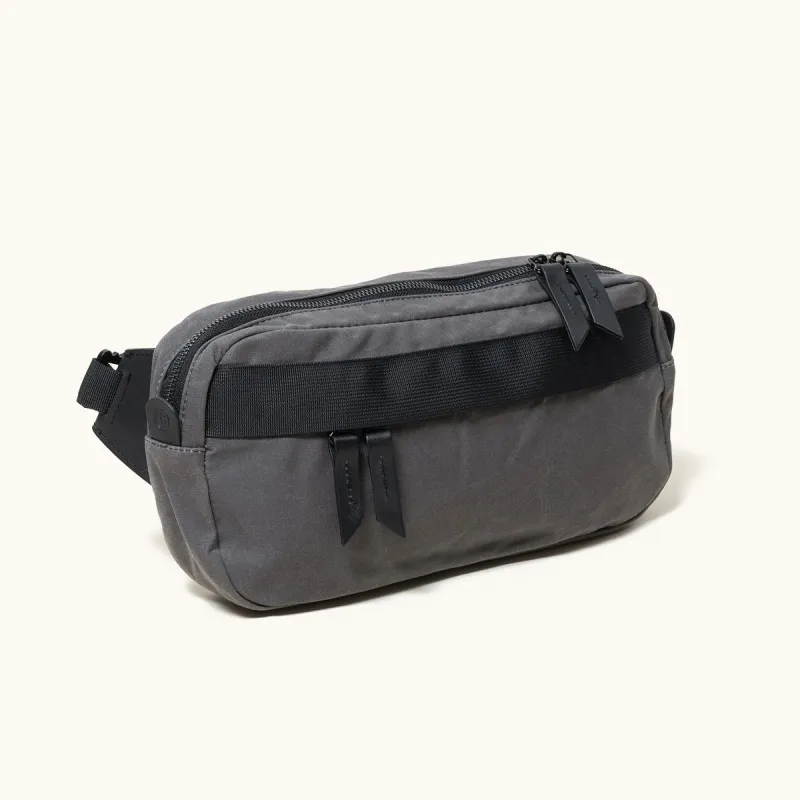 Canyon Crossbody Pack - Slate Grey (Waxed Canvas) sold by Tanner Goods