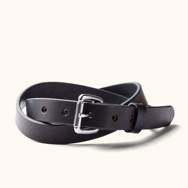Skinny Standard Belt - Black sold by Tanner Goods