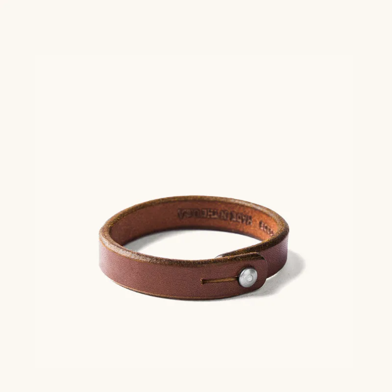 Single Wrap Wristband - Cognac made by Tanner Goods