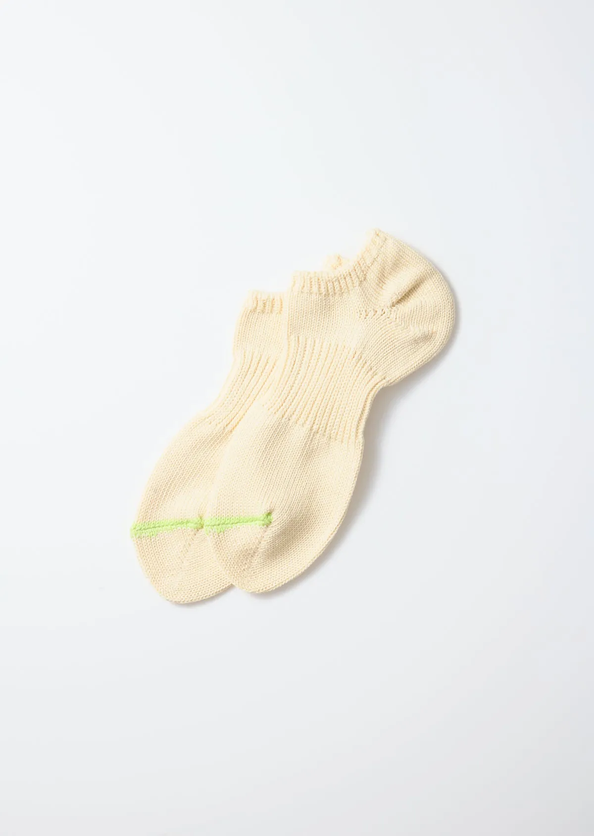 Chunky Sneaker Sock - Cream/Lime sold by Tanner Goods