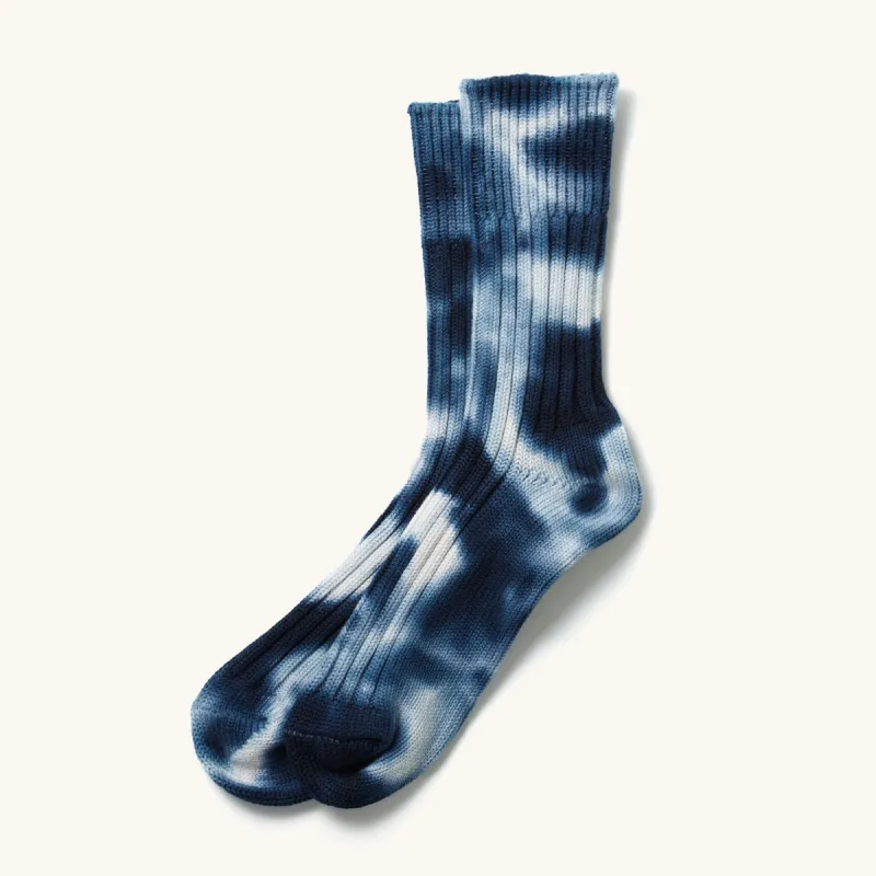 Chunky Ribbed Crew Socks - Tie Dye made by ROTOTO