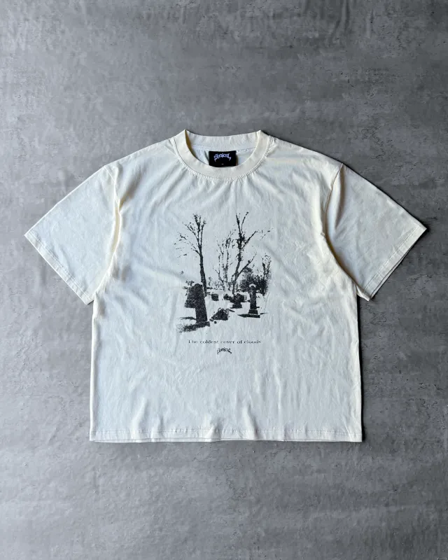 COVERED BY CLOUDS TEE [CREAM] sold by Synical Global