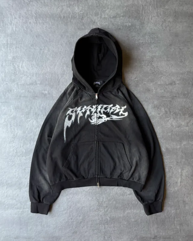 SAWBLADE ZIP UP [FADED BLACK] sold by Synical Global