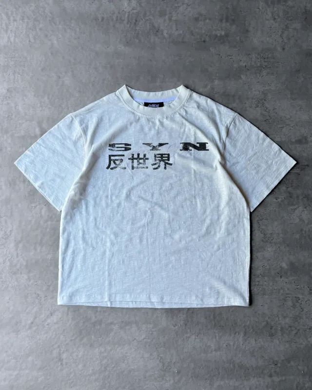 TOKYO STATIC TEE [CREAM SLUB] made by Synical Global