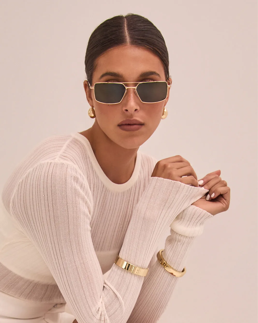 THE BARBARA - LIGHT GOLD-GREEN sold by Banbe Eyewear product image thumbnail 3